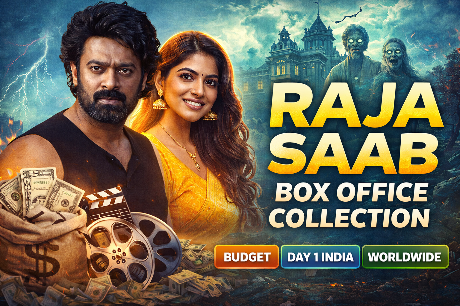 The Raja Saab Box Office Collection Day 1 Worldwide, Budget, Review & Rating – Prabhas New Movie(Best)